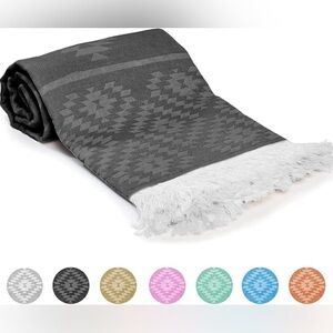 NWT - Turkish Beach Bath Towel, Grey